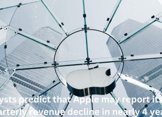 Analysts predict that Apple may report its first quarterly revenue decline in nearly 4 years.